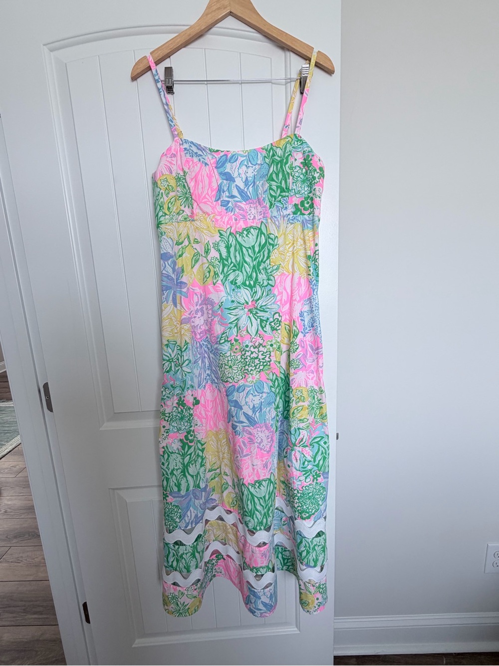 NWT Lilly Pulitzer Haley Midi Dress Bright Delight Patch Size 12 $278 - Picture 5 of 9